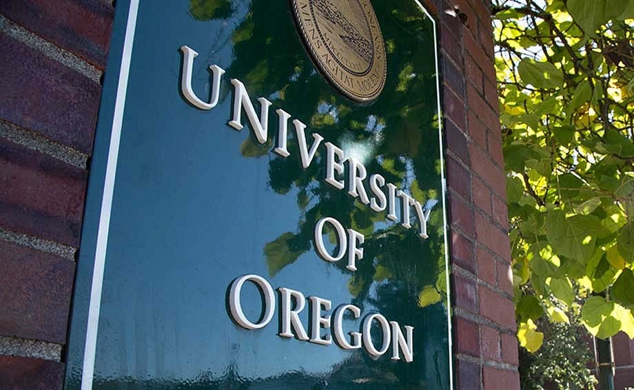 University of Oregon sign on Kincaid Street University of Oregon sign on Kincaid Street